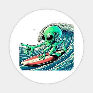 Alien surfer Magnet